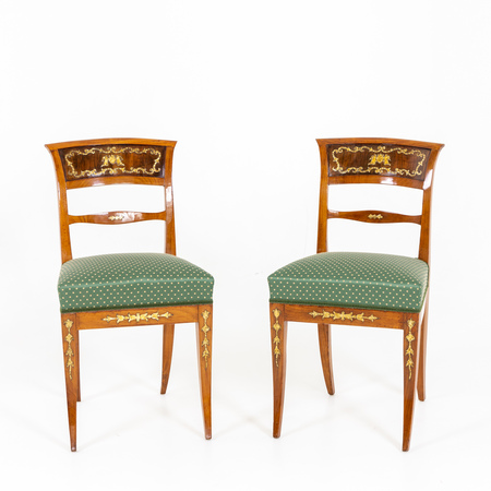 Biedermeier Stühle mit Messingeinlagen