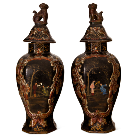 Chinoiserie Vasen, Berlin um 1840