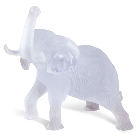 Glasskulptur eines Elefanten von Jean-François Leroy für Daum France