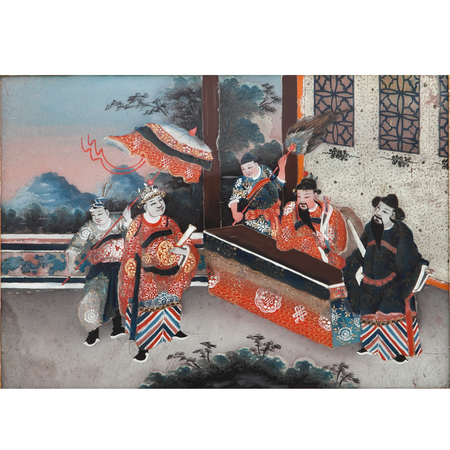 Chinesisches Hinterglasbild, 18. Jhd.