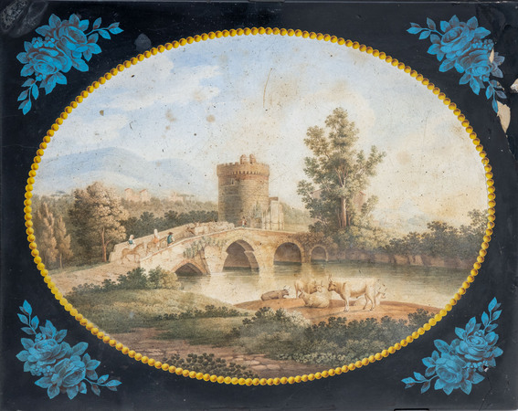 Scagliola Platte nach Pietro della Valle, Ende 19. Jahrhundert