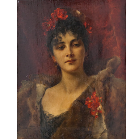 Conrad Kiesel (1846-1921), Jugendstil Dame, Ende 19. Jahrhundert