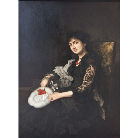 Portrait einer jungen Dame, Ende 19. Jahrhundert