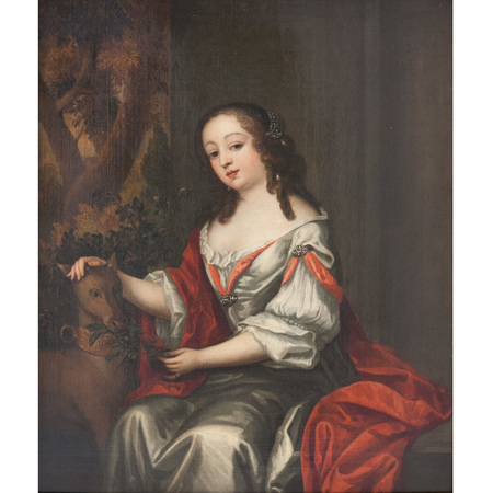 Constantin Netscher (1668-1723), Vornehme Dame mit Hund, Anfang 18. Jahrhundert