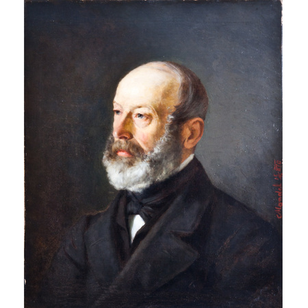 Mandel (sig.), Portrait eines Herren, dat. 1870