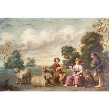 Schäferszene, wohl Niederlande 18. Jahrhundert