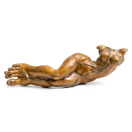 Michael Schwarze (1939 in Krefeld), Bronzeskulptur einer liegenden Frau