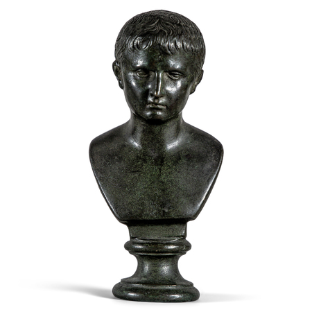 Bronze Büste des Jungen Octavian, 19. Jahrhundert