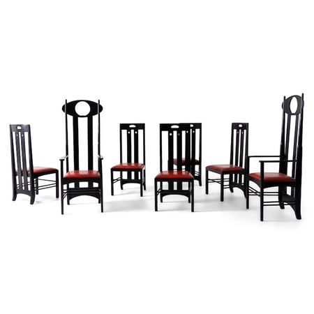Stühle im Stil von Charles Rennie Mackintosh, wohl 1970er Jahre