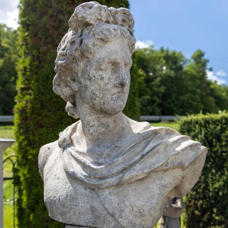 Büste des Apollo Belvedere aus Granit, 19. Jahrhundert