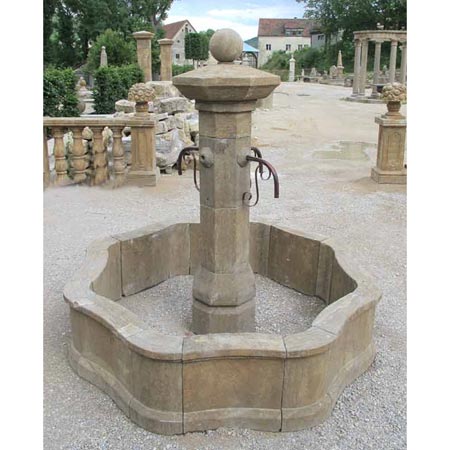 small courtyard fountain