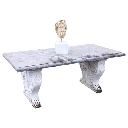 Steintisch mit Marmorfüßen im Empire Stil
