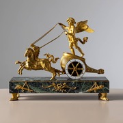 Empire Pendule “au Char de l’Amour”, sig. Bourez à Paris, um 1810