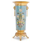Cloisonné Vase, sig. Barbedienne, Frankreich 2. Hälfte 19. Jahrhundert