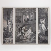 Grisaille Wandtapete aus der Serie “Psyche” von Merry-Joseph Blondel & Louis Lafitte für Dufour Paris, Frankreich 19. Jahrhundert