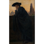 Carl Thomsen (1847-1912), Abate mit Blick auf Florenz, 1885