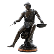 Hermes Bronze, sig. Sabatino, Italien 1882