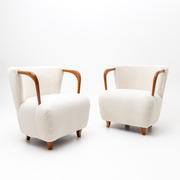 Paar Lounge Sessel, Italien 1950er Jahre