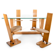 „Pala“ Stühle und Tisch von Gigi Sabadin für Emme, Italien 1970er