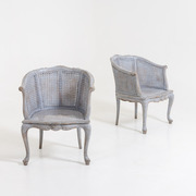 Rohrgeflecht-Stühle im Louis Quinze Stil