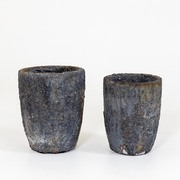 Paar Creuzet-/Gießereitöpfe, wahrscheinlich Frankreich, frühes 20. Jahrhundert