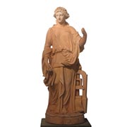 Weibliche Terracotta Statue von Louis Gossin, Frankreich